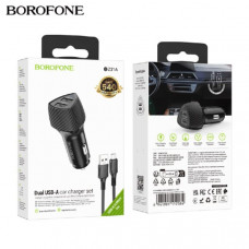 АЗУ-2USB MicroUSB BOROFONE BZ31A 1м, 2,4A, Black с индикатором питания.
USB-A1/A2 5.0V=2.4A 12W Max. USB-A1+A2 5.0V=3.4A 17W Max