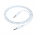 Кабель Аудио 3,5 Jack-3,5 Jack BOROFONE BL21 1м, TPE, White, полупрозрачный корпус