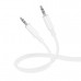 Кабель Аудио 3,5 Jack-3,5 Jack BOROFONE BL21 1м, TPE, White, полупрозрачный корпус