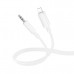 Аудио переходник Lightning(AM)-Jack3,5(AM) Borofone BL21 1м, TPE, White