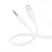 Аудио переходник Type-C(AM)-Jack3,5(AM) Borofone BL21 1м, TPE, White
