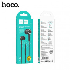 Гарнитура вакуумная HOCO M104 Black. AUX разъём, с МК, без рег.громкости, длина 1,2м, материал TPE.
