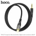 Аудио переходник Lightning(AM)-Jack3,5(AM) HOCO UPA25 1м, нейлон, Black