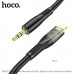 Аудио переходник Lightning(AM)-Jack3,5(AM) HOCO UPA25 1м, нейлон, Black