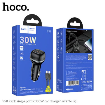 АЗУ USB-C (Type-C)-Lightning HOCO Z58 1м, PD30W, Black