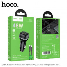 АЗУ-USB-USB-C Type-C HOCO Z58A 1м 48W PD30W+QC3.0 Black
USB-C+USB-A: 30.0W +18.0W (48.0W Max) (11/110)