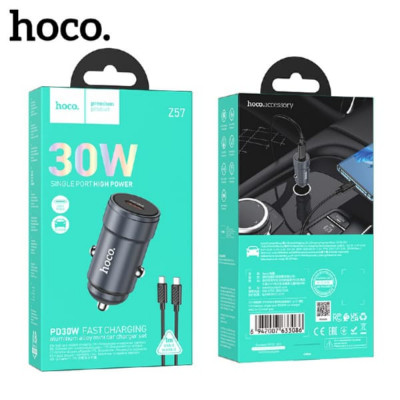 АЗУ USB-C (Type-C)-Type-C HOCO Z57 1м, PD30W QC3.0A, Metal Gray