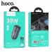 АЗУ USB-C (Type-C)-Type-C HOCO Z57 1м, PD30W QC3.0A, Metal Gray