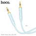 Кабель Аудио 3,5 Jack-3,5 Jack HOCO UPA30 1м, нейлон, Blue