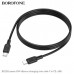 АКЦИЯ! Кабель USB-C/USB-C BOROFONE BX113 1.0м, QC 3.0A, 60W, Black, силикон. Продается КРАТНО 30шт!