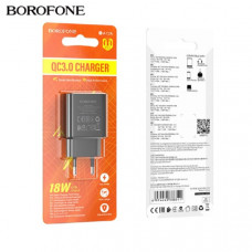 АКЦИЯ! СЗУ-USB BOROFONE BA72A QC3.0 18W, BlackПродается КРАТНО 20шт!!!