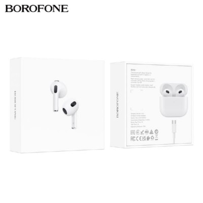 АКЦИЯ! Гарнитура вкладыши Bluetooth Borofone BW81 White. Продается КРАТНО 5шт!!! Емкость батареи: 300мАч кейс, 30мАч наушники. Время пользования: 4 часа.