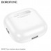 АКЦИЯ! Гарнитура вкладыши Bluetooth Borofone BW83 White. Продается КРАТНО 5шт!!! Емкость батареи: 300mAh зарядный чехол, 30mAh гарнитура. Время работы: 4 ч. Поддержка переключения ведущий-ведомый, переключение песен, вызов Siri, настройку слайдером, управ