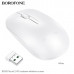 АКЦИЯ!!! Мышь беспроводная Borofone BG14 2.4G White. Продается КРАТНО 4 шт!!! 3 кнопки и разрешение 1000DPI. Питание 2хAAA.