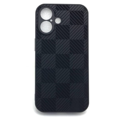 Чехол iP 16 Plus однотонный текстурный, цвет Черный