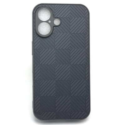 Чехол iP 16 Plus однотонный текстурный, цвет Серый