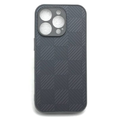 Чехол iP 14 Pro однотонный текстурный, цвет Серый