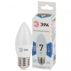 Лампа светодиодная ЭРА LED В35-7w-840-E27 Cвеча (яркий белый свет)