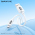 Кабель Micro USB BOROFONE BX114 1м, 2,4А, силикон, White