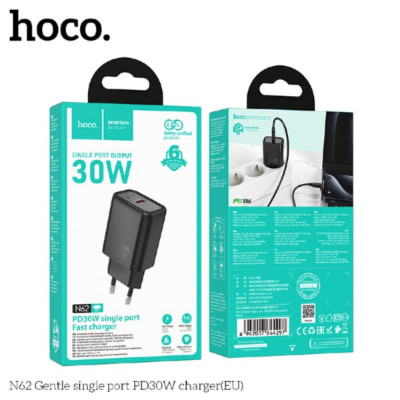 СЗУ-USB-C HOCO N62 PD30W, Black