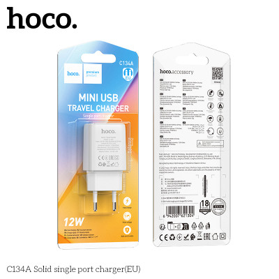СЗУ-USB HOCO C134A 2.4A, 12W, White (36/216)
