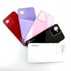 Чехол стеклянный Realme C33, цвет Черный