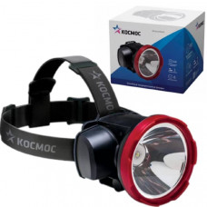 Фонарь налобный КОСМОС KOCAccuH5WLED светодиодный 2 режима, 5W LED, 3,7 В 2Ач, зарядка от USB, шнур в комплекте