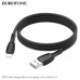 АКЦИЯ! Кабель Lightning BOROFONE BX86 1м, 2.4A, силикон, Black. Продается упаковкой (в упаковке 30шт).