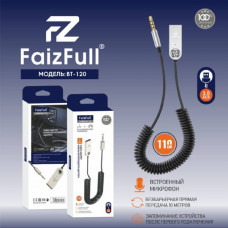 Аудио переходник AUX(AM)-USB(AF) FaizFull BT-120 Black Аудио переходник AUX(AM)-USB(AF) FaizFull BT-120 Black