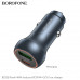 АЗУ-USB-USB-C BOROFONE BZ32BPD30W+QC3.0 18W, Metal Gray. USB-C+USB-A: 30.0W+18.0W= 48 W Max