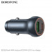 АЗУ-USB-USB-C BOROFONE BZ32BPD30W+QC3.0 18W, Metal Gray. USB-C+USB-A: 30.0W+18.0W= 48 W Max