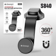 Держатель мобильного телефона магнитный Deespi DX16 на панель, поворот на 360 градусов.