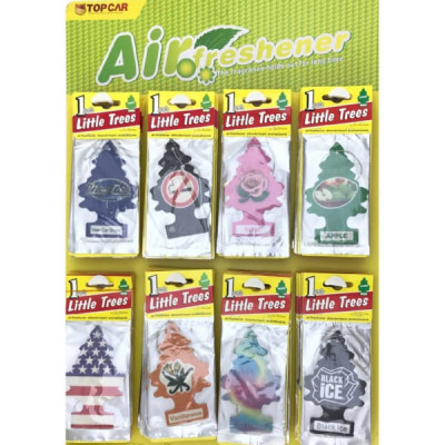 Освежитель (ароматизатор) на листе подвесной картон Little Trees ЕЛКА, аромат микс