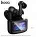 Гарнитура вакуумная Bluetooth HOCO EQ14 Black с сенсорным экраном. Емкость батареи: зарядный чехол 500mAh; гарнитура 40mAh. Время работы: 7ч. На экране отображается текущий уровень заряда и точное время работы наушников и зарядного чехла. Материал: ABS; Р