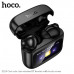 Гарнитура вакуумная Bluetooth HOCO EQ14 Black с сенсорным экраном. Емкость батареи: зарядный чехол 500mAh; гарнитура 40mAh. Время работы: 7ч. На экране отображается текущий уровень заряда и точное время работы наушников и зарядного чехла. Материал: ABS; Р
