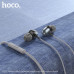 Гарнитура вакуумная HOCO M122 Metal Gray. AUX разъём, с МК, без рег.громкости, длина 1,2м.