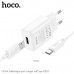АКЦИЯ! СЗУ-USB Type-C HOCO C134A 1м, 2,4A, 12W, White. Продается КРАТНО 15шт!!!