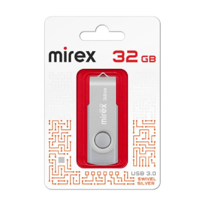 USB флеш-диск 32Gb MIREX Swivel Silver (ecopack)