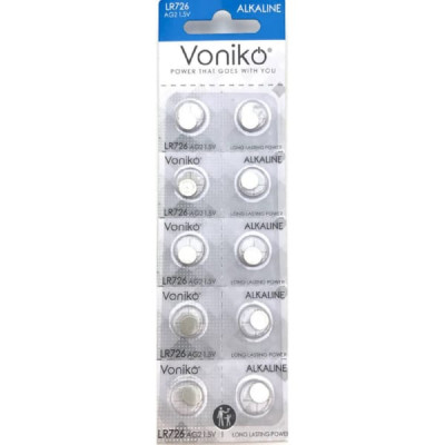 Батарейка VONIKO AG2 (LR726/396) BL-10