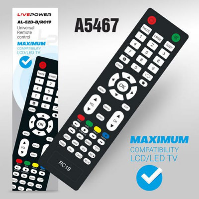 Пульт универсальный для ресиверов Live-Power AL52D-B/RC-19