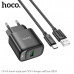 АКЦИЯ!!! СЗУ-USB Type-C HOCO C140A 1м, QC3.0A, Black. Продается КРАТНО 10шт!!!