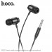 Гарнитура вакуумная HOCO M122 Black. AUX разъём, с МК, без рег.громкости, длина 1,2м.
