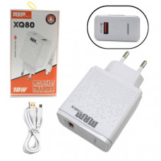 СЗУ-USB MicroUSB MRM XQ80 1м, QC3.0A, 18W, White