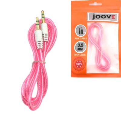 Кабель Аудио 3,5 Jack-3,5 Jack JOOVE ORANGE JD31 1м, Гелевый, Pink, блистер