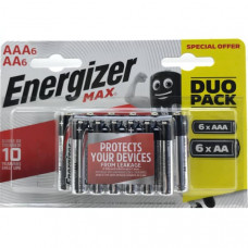 Батарейка Energizer НАБОР LR6 Max 6AA + 6AAA BL-12 (72)