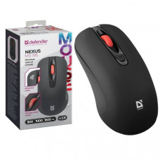 Мышь беспроводная DEFENDER Nexus MS-195 черный, 4 кнопки, 800-1600 dpi.