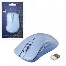 Мышь беспроводная Smartbuy 616AG бесшумная, голубой. DPI 800/1200/1600, 110х67х34мм, 64г, до 10м, батарейка АА.