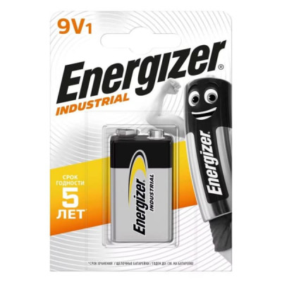 Батарейка ENERGIZER 6LR61 INDUSTRIAL 9V (крона) BL-1 (1/12)