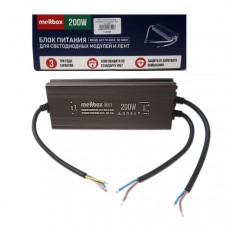 Блок Питания Meltbox RS111 IP67 пыле-влагозащ (50/60Hz/12V/16.5A/200W), корпус из алюминия, 253х73х35мм, вход AC170-265V