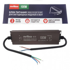 Блок Питания Meltbox RS109 IP67 пыле-влагозащ (50/60Hz/12V/8.3A/100W), корпус из алюминия, 203х53х23мм вход AC100-265V